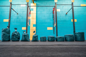 Sandbags lined up for big to small 